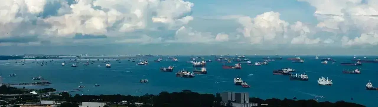 Port congestion and anchorage area